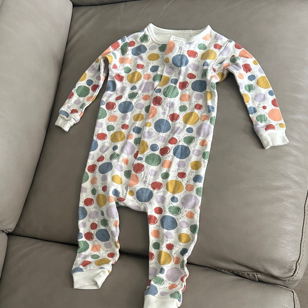 Magnetic Me Multi-Color Polka Dot Footed One-Piece